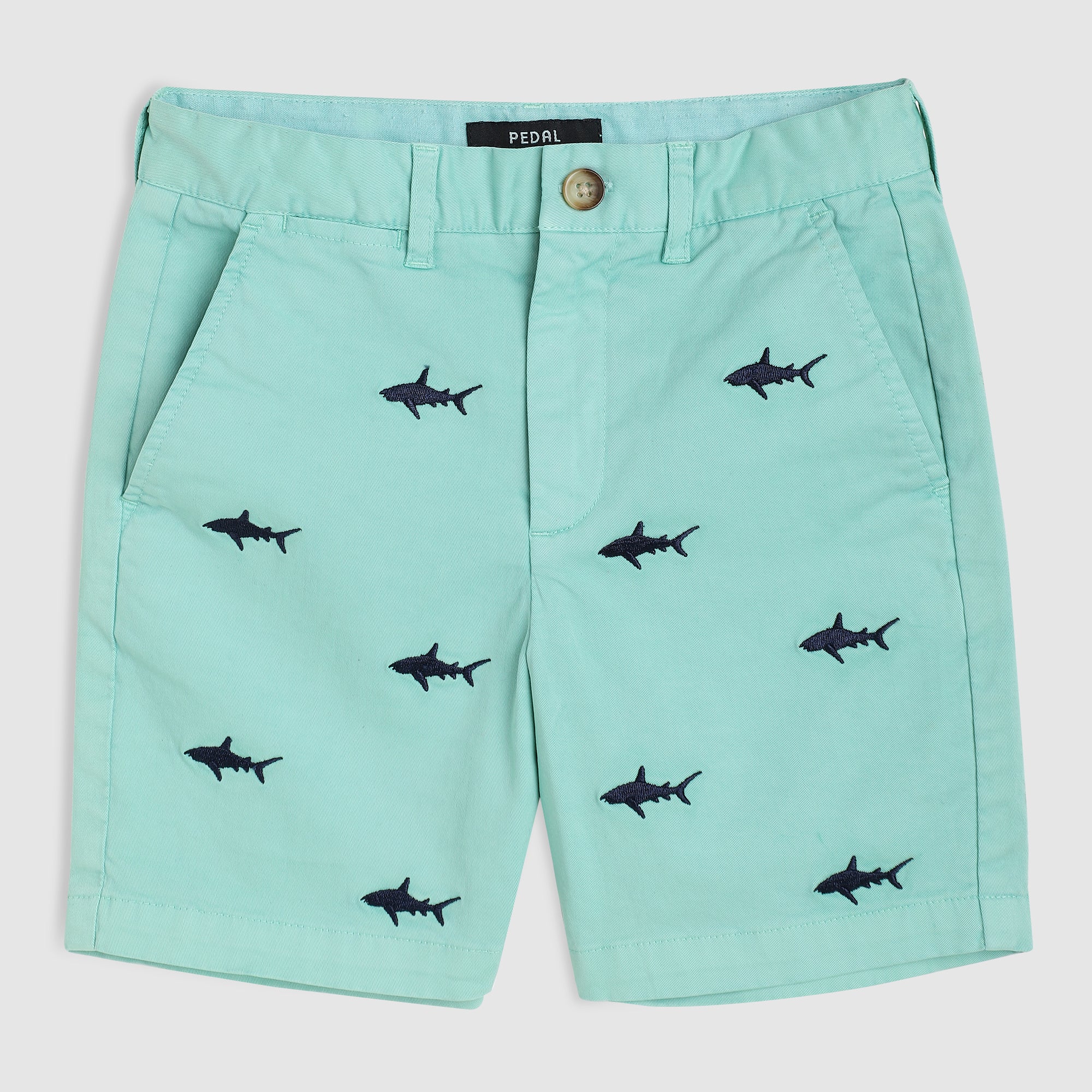 Coopers Embroidered Shark Chino Shorts