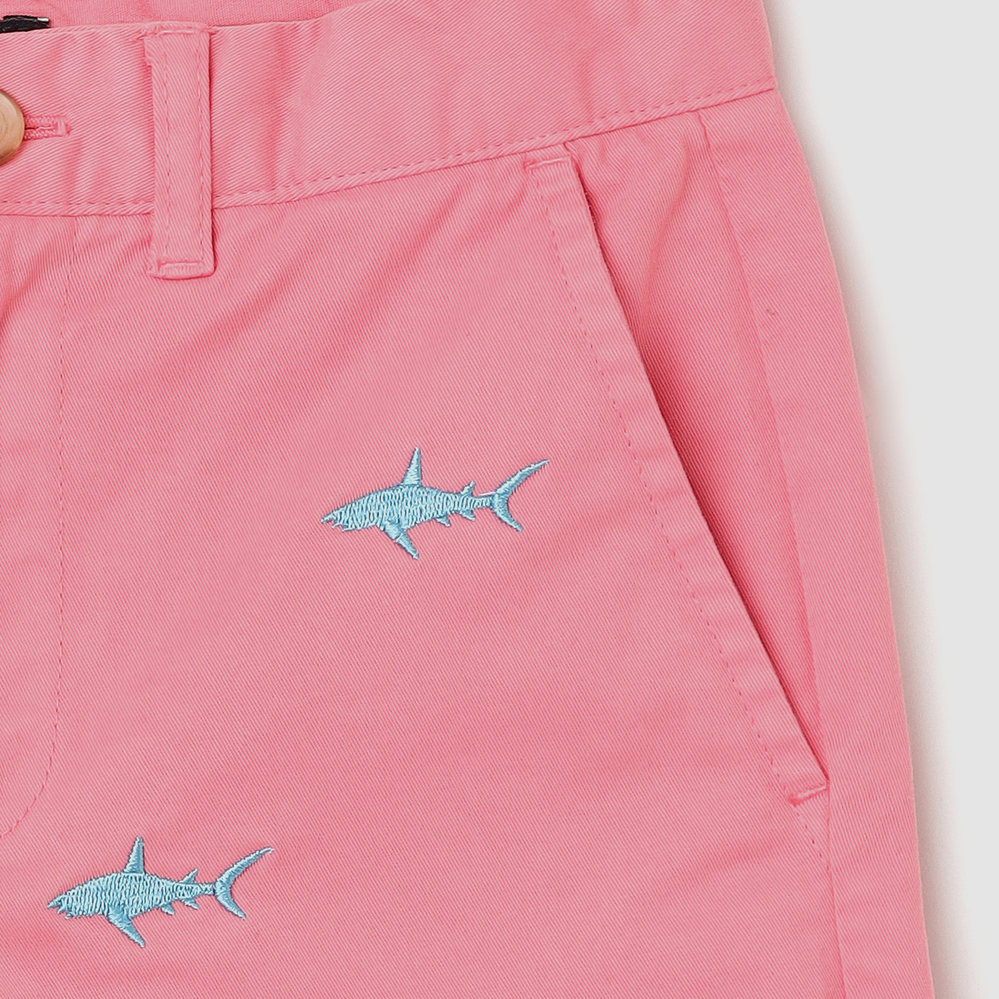 Coopers Embroidered Shark Chino Shorts