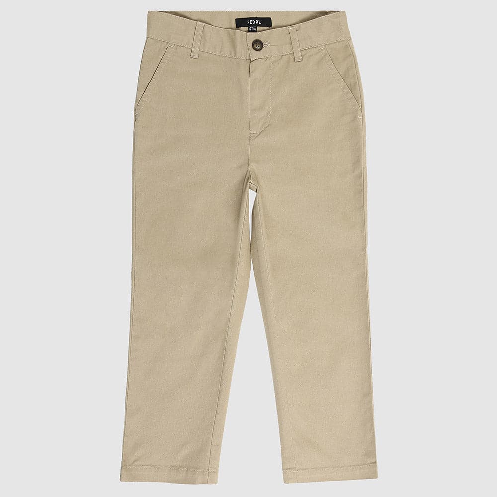 Boys & Toddler Berkshire Chino Pants Khaki Front – Comfortable, Stylish, Adjustable Fit for School, Events & Play