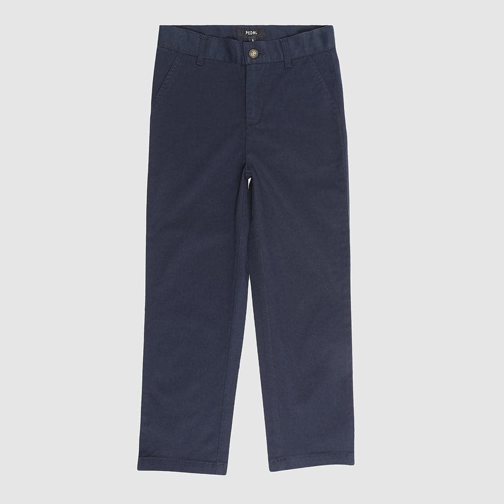 Boys & Toddler Berkshire Chino Pants Navy Front – Comfortable, Stylish, Adjustable Fit for School, Events & Play