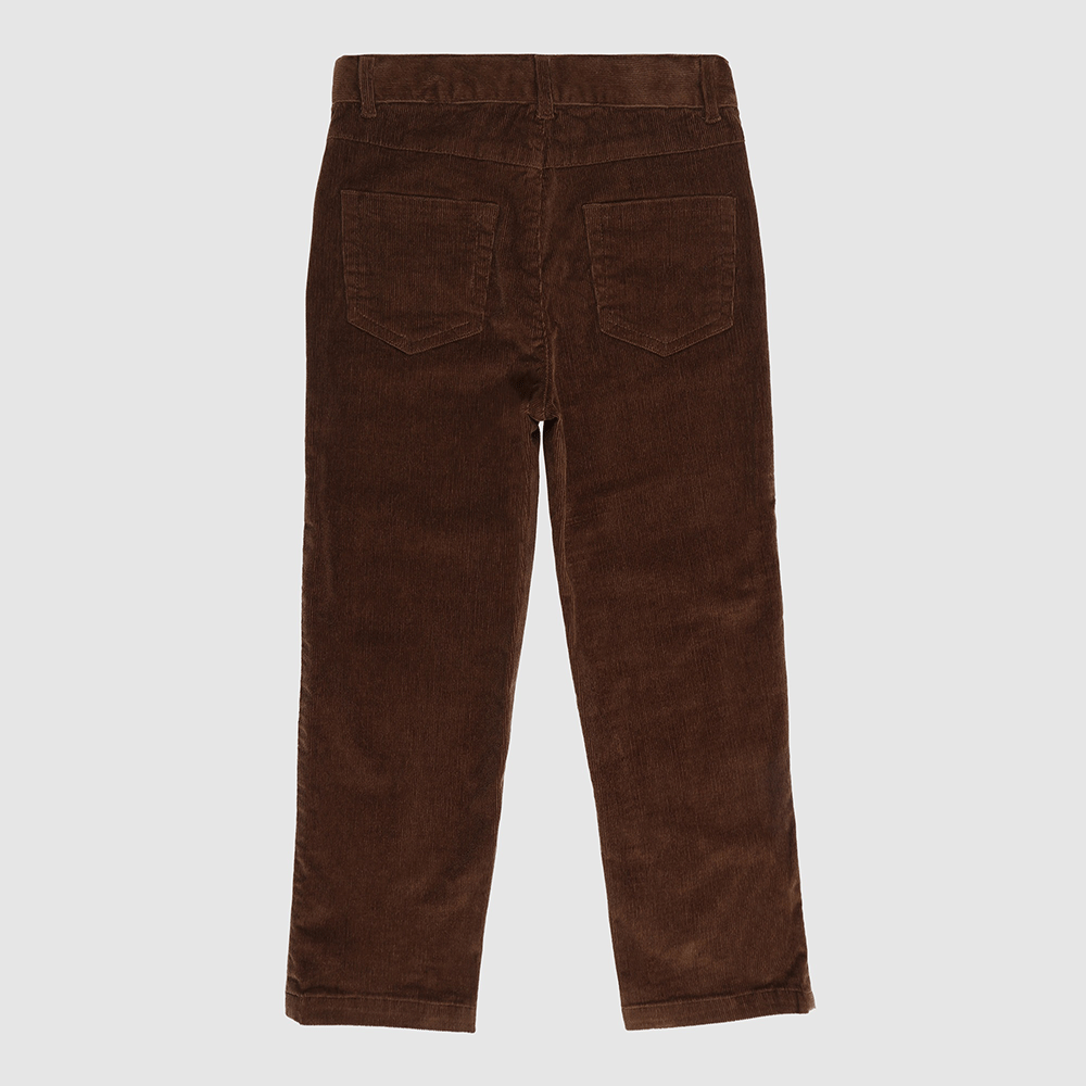 Boys & Toddler Cape Cod Corduroy Pants Bronze Back– Tailored Fit, Adjustable Waist, Soft Stretch Cotton for School & Play