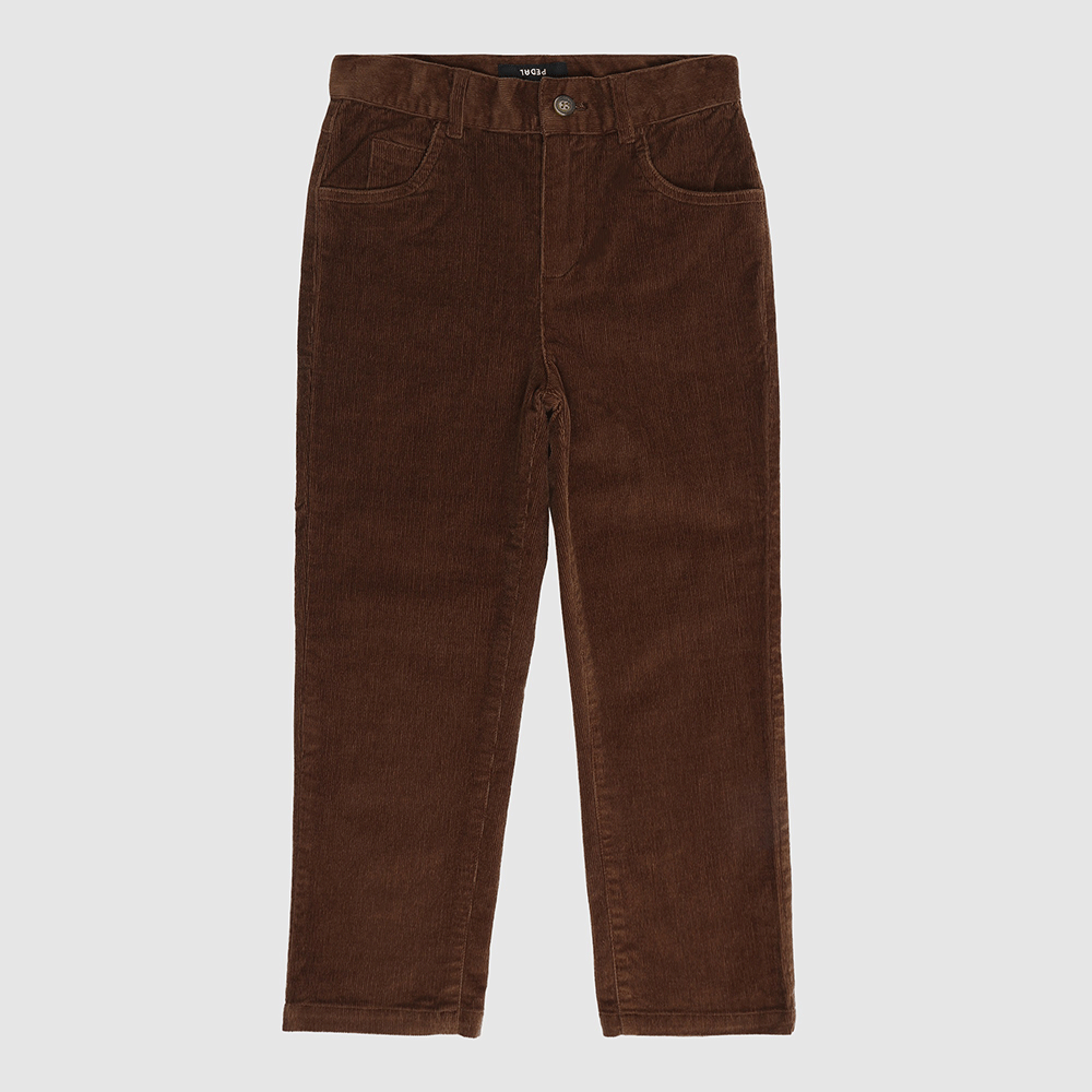 Boys & Toddler Cape Cod Corduroy Pants Bronze Front– Tailored Fit, Adjustable Waist, Soft Stretch Cotton for School & Play