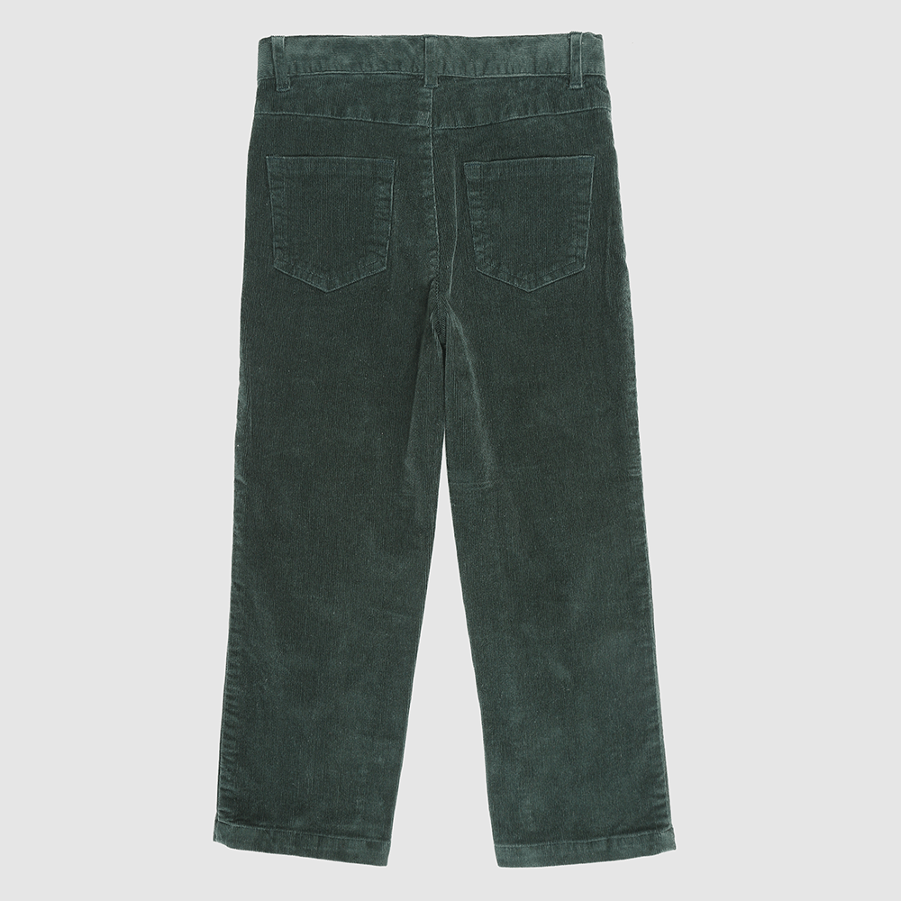 Boys & Toddler Cape Cod Corduroy Pants Hunter Back– Tailored Fit, Adjustable Waist, Soft Stretch Cotton for School & Play