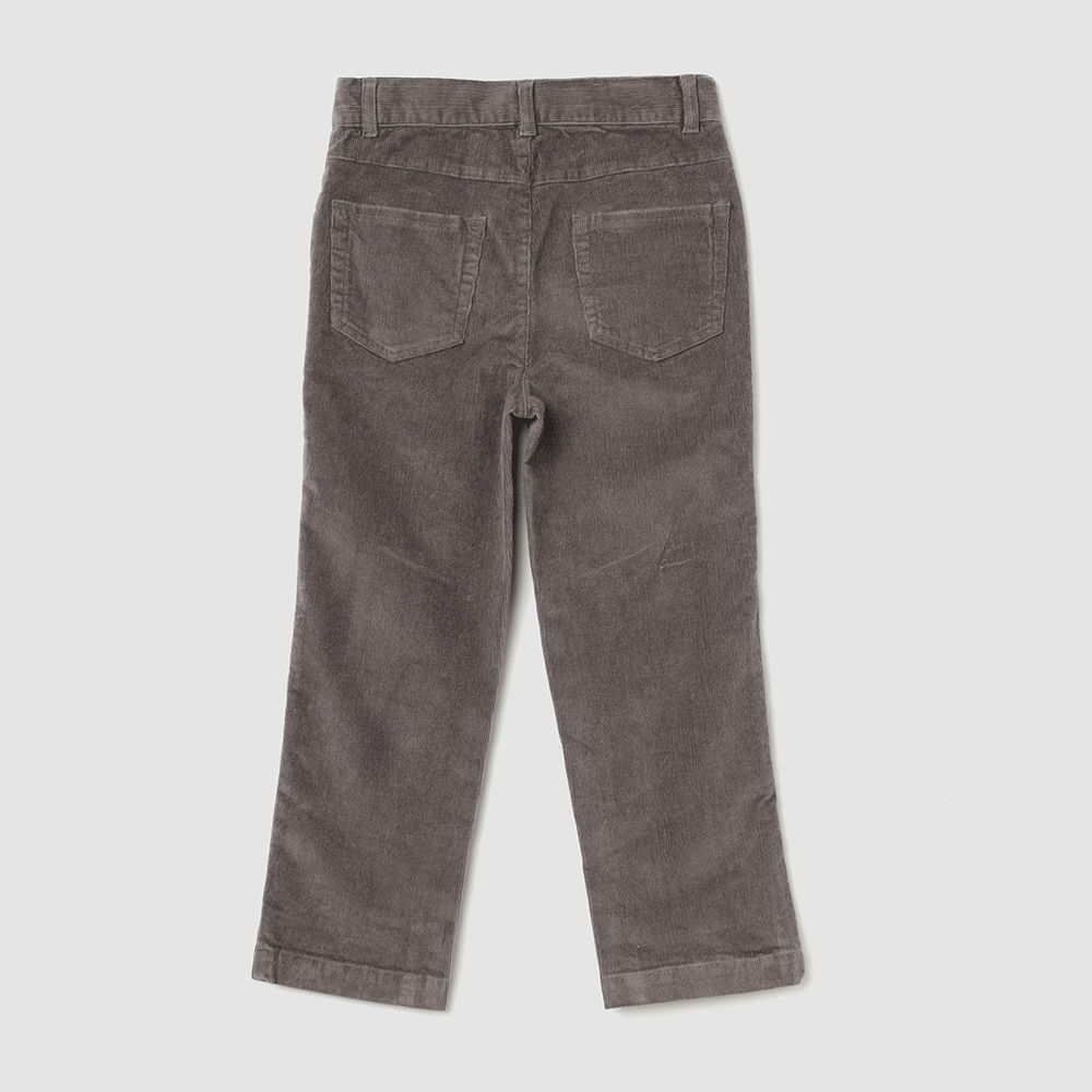 Boys & Toddler Cape Cod Corduroy Pants Taupe Back– Tailored Fit, Adjustable Waist, Soft Stretch Cotton for School & Play