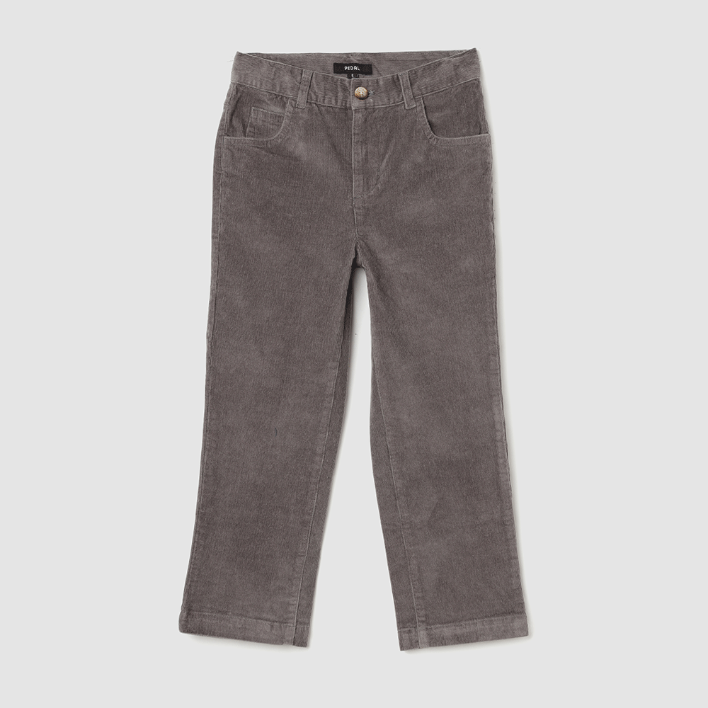 Boys & Toddler Cape Cod Corduroy Pants Taupe Front– Tailored Fit, Adjustable Waist, Soft Stretch Cotton for School & Play