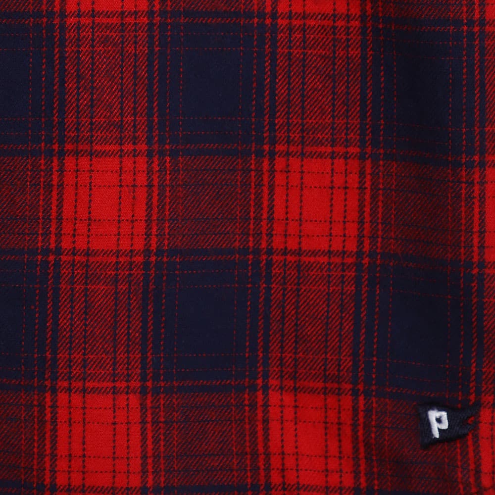 Kensington Brushed Red/Navy Button Down Shirt