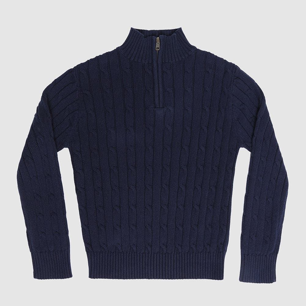 Truckee 1/4 Zip Cable Sweater