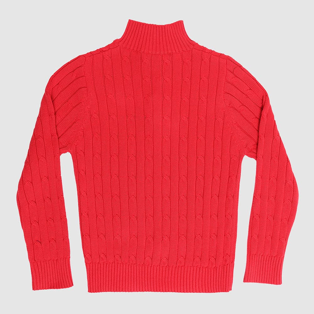 Truckee 1/4 Zip Cable Sweater