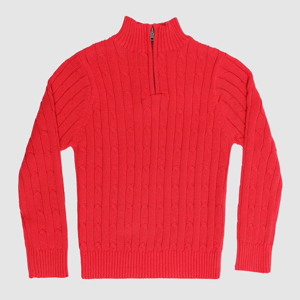 Truckee 1/4 Zip Cable Sweater