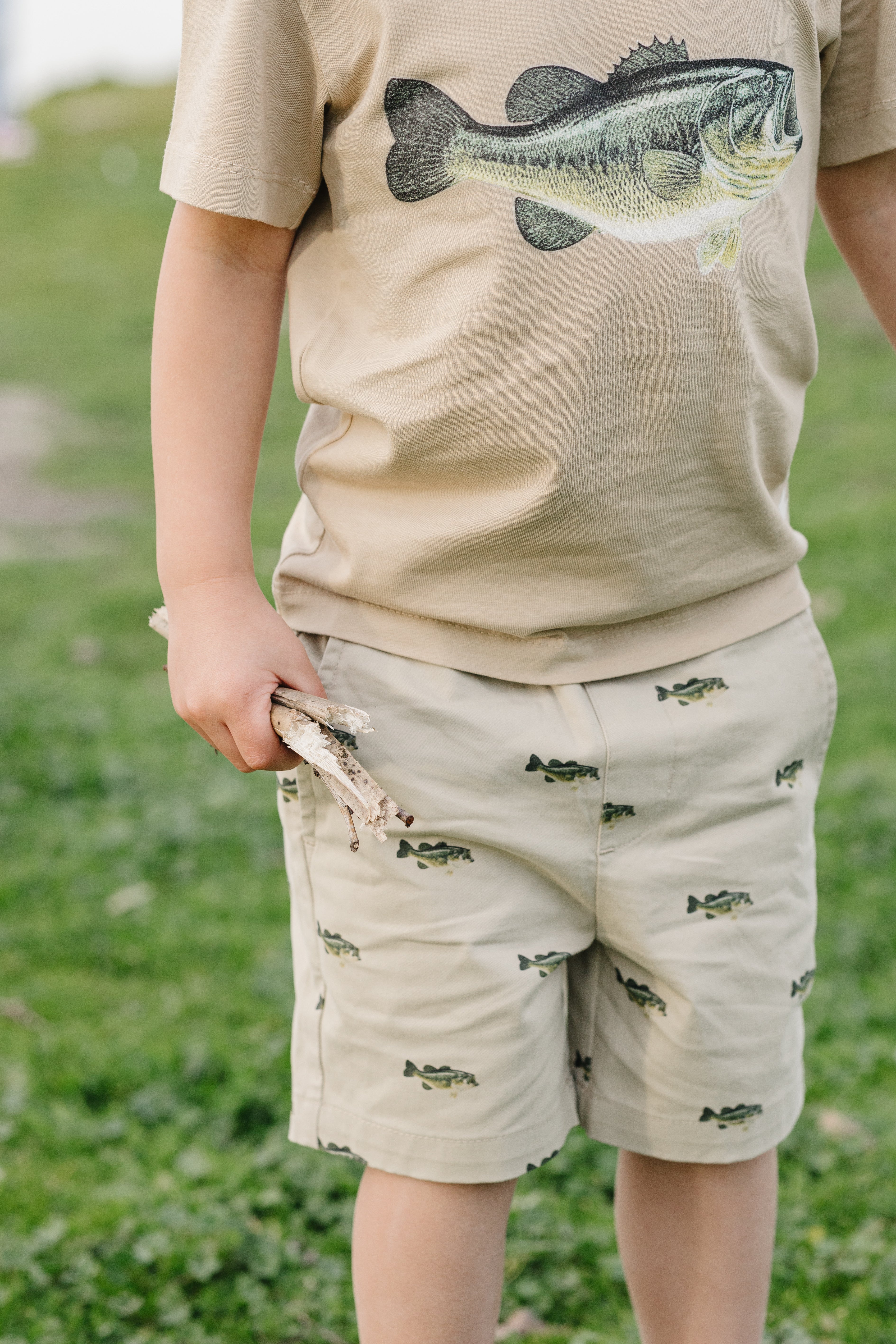 Reid Printed Fish Chino Shorts