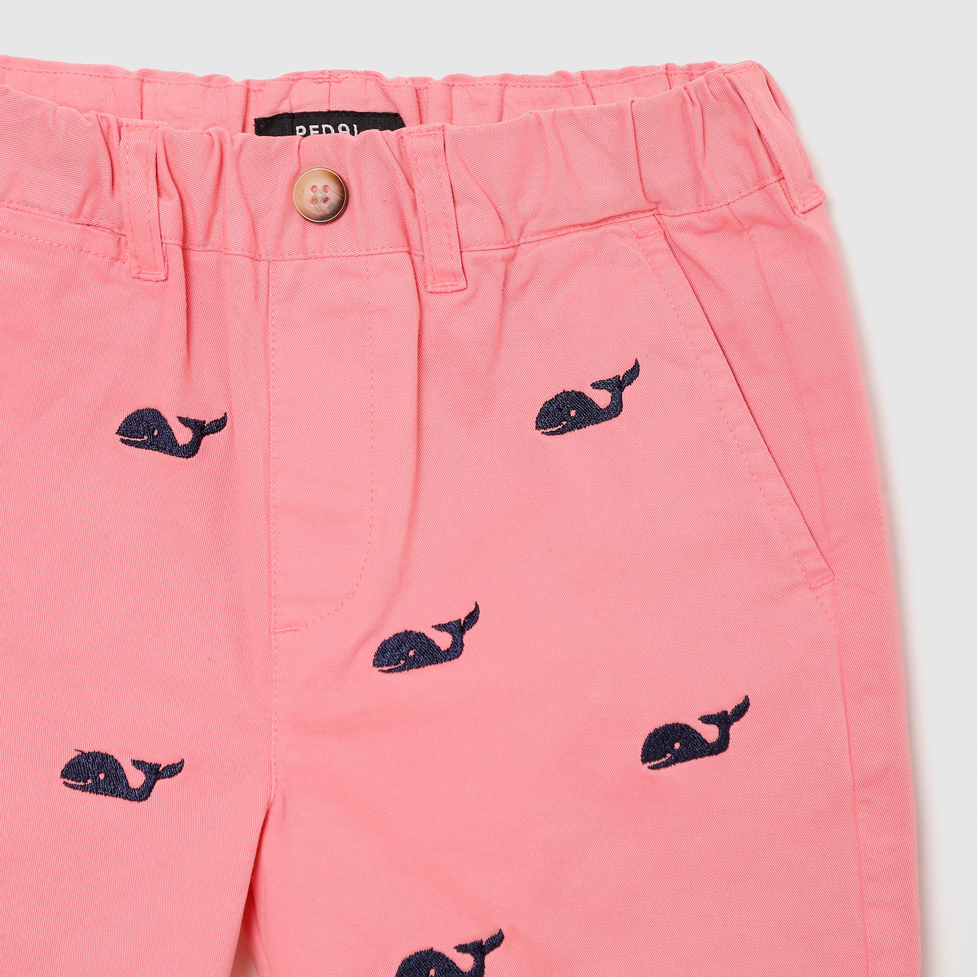 Coopers Embroidered Whale Chino Toddler Shorts