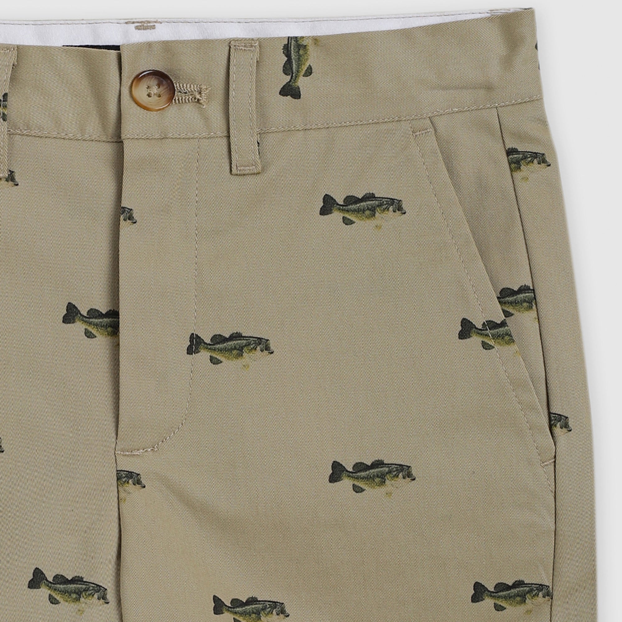 Reid Printed Fish Chino Shorts