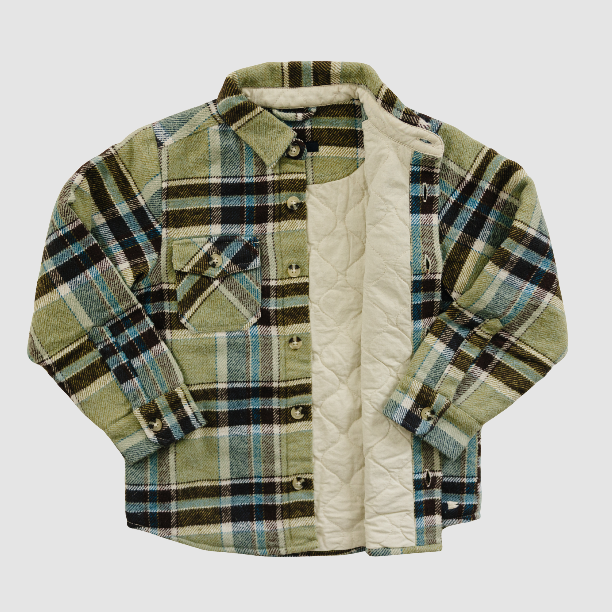 The Madison Quilted Shacket - Lightweight Boys Flannel Jacket