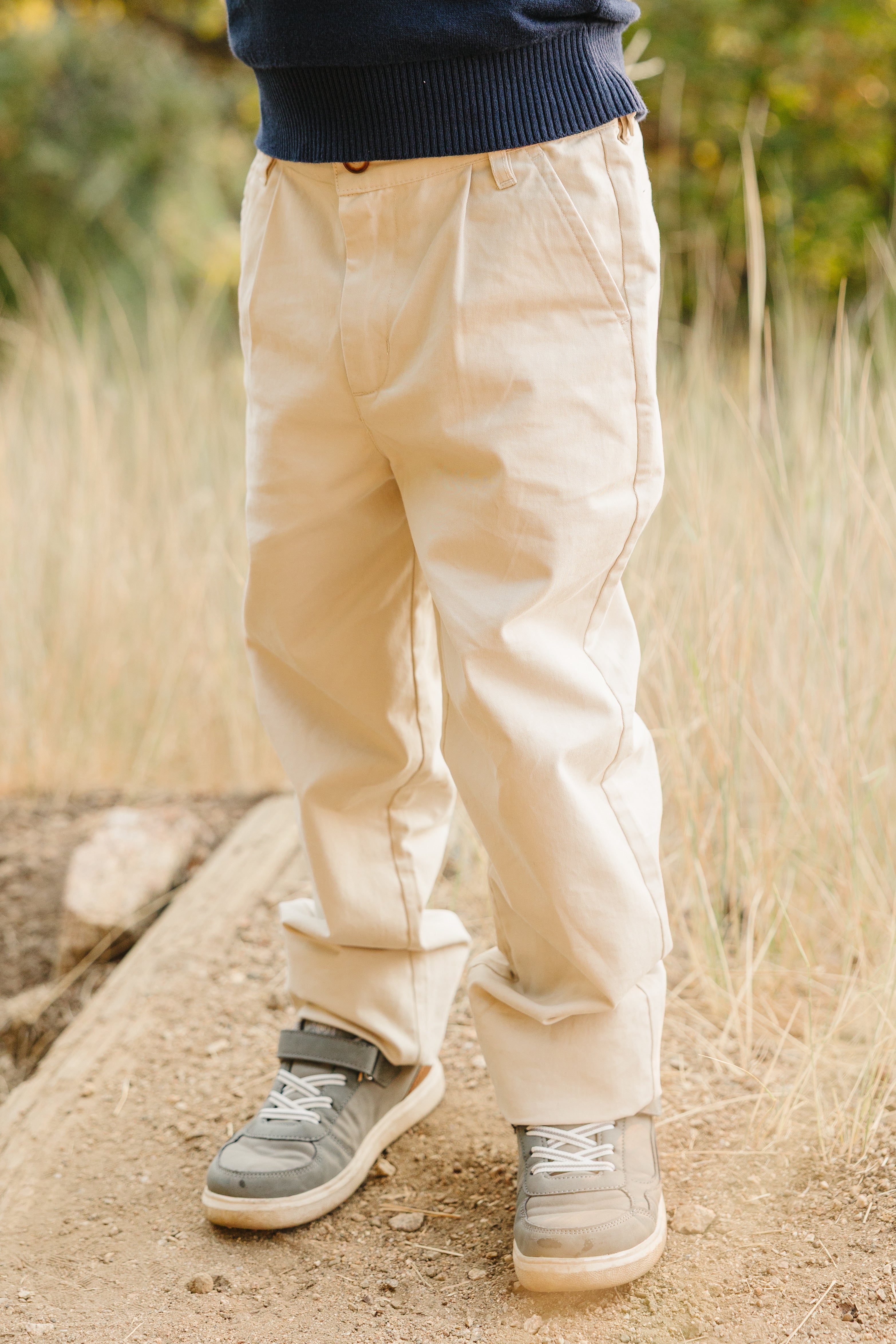 Boy wearing 1000 Day Pant adjustable kids pants