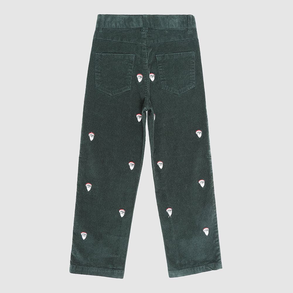 Cape Cod Embroidered Santa Corduroy Trouser