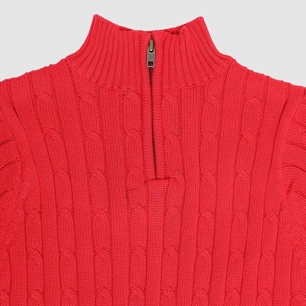 Truckee 1/4 Zip Cable Sweater